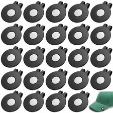 24 Pcs Magnetic Golf Ball Markers with Hat Clips - Soft Enamel, Easy Attach, Gif