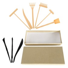 Tiny Durable Plastic Miniature Garden Rakes for DIY Zen Sand Garden Decor