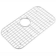 26.1 in. x 14.1 in. Rear Drain Kitchen Sink Bottom Grid with Supersoft Silico...