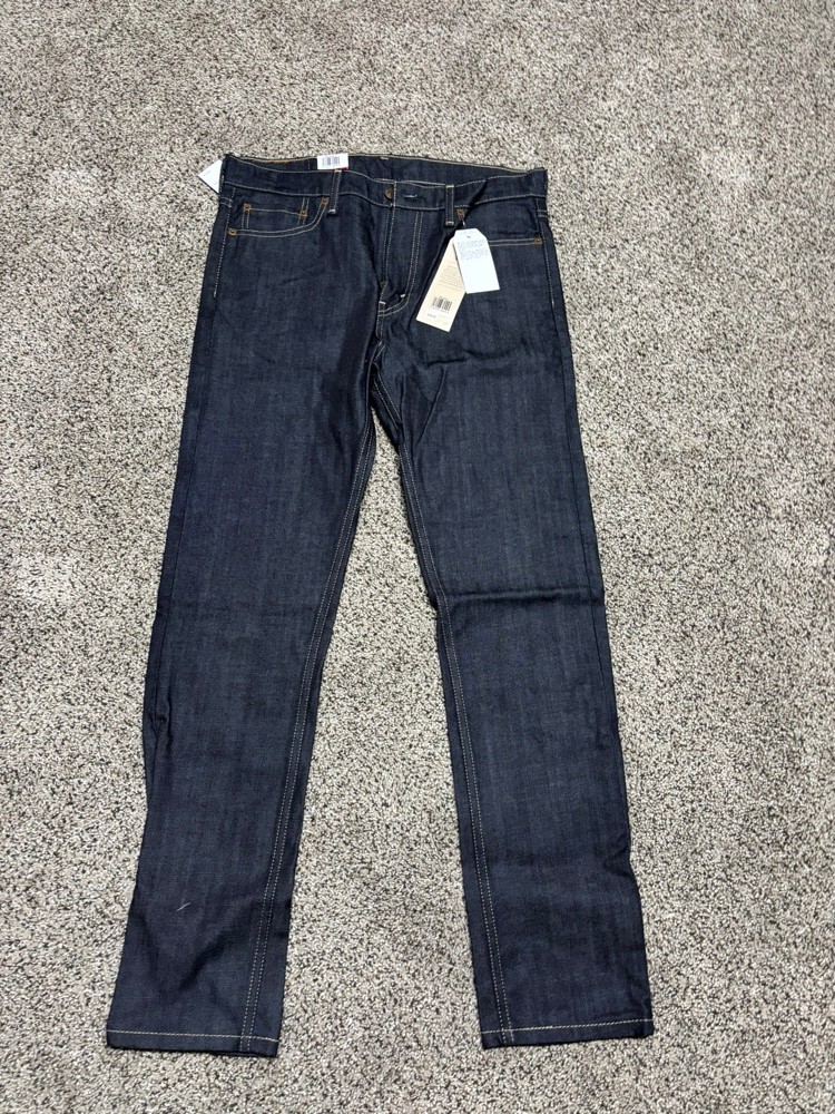 Pantalones de mezclilla ajustados Levi's 510 para hombre 33x32 lavado enjuague oscuro nuevos con etiquetas