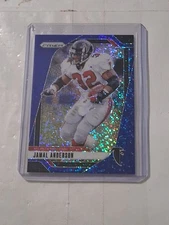 2024 Panini Prizm #18 Jamal Anderson SSP Blue Sparkle Prizm #d/96
