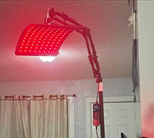 Adjustable Red LED Light Therapy Panel Lamp with Floor Stand, Power Adapter