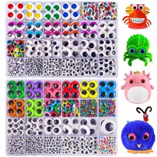 Neng-Q 2500PCS Googly Eyes, 48 Styles Googly Eyes Self Adhesive for Crafts, Mult