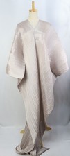 Auth NWT PLEATS PLEASE Madame-T Greige Cape Shawl Poncho ISSEY MIYAKE 290 0106