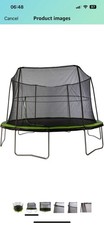 Jumpking JKRC1014C3 10 x 14ft Rectangular Trampoline with Safety Net Siding