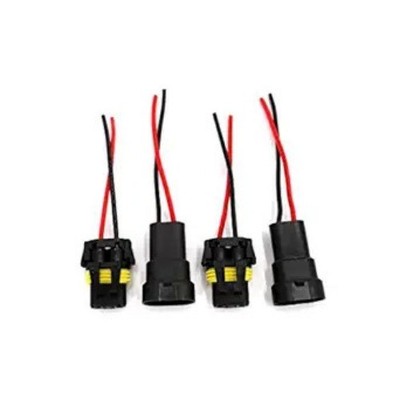 2Set 9005 9006 H10 Wire Connectors Female & Male Adapter Wiring Harness Sockets
