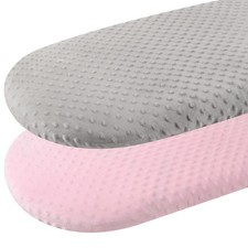 Dot Bassinet Sheet Set 2 Pack Stretch Fitted Cradle Sheets,Ultra Soft Thick U...