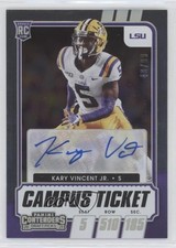 2021 Contenders Draft Picks College Campus Ticket 40/99 Kary Vincent Jr Auto k4p