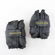 Gold's Gym Solid Black Color Adjustable Ankle Weights 2.5 lbs Left & Right Set