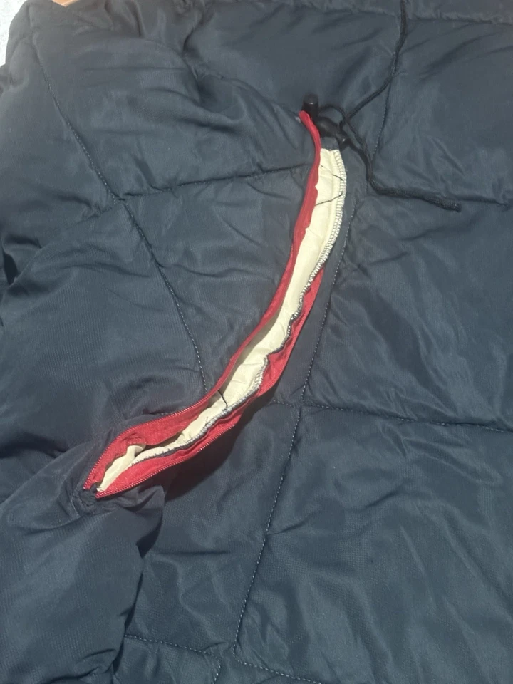 Ozark Trail Navy Blue Tan Full Zip Sleeping Bag - 36in x 80in (91.4cm x 203.2cm) - Image 3 of 4