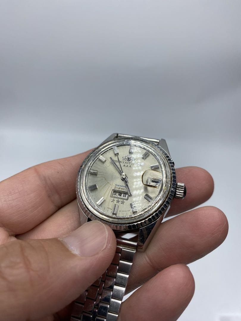 Orient AAA Swimmer Automatic Silver Watch Day Dat… - image 3