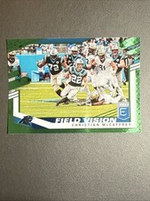 2020 Panini Donruss Elite Football Field Vision Christian McCaffrey Green #8!