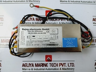 BAJOG ELECTRONIC GB.D3.020A.AA.04.3.96 Mains PowerFilter 440VAC 20AMPERE50/60HZ