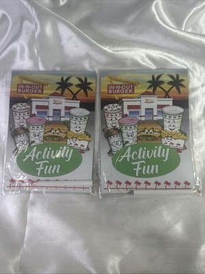 Set Of 2 In N Out Souvenir Activity Fun Book With Pencil