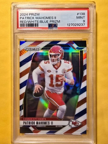 2024 Panini Prizm - Patrick Mahomes II #138 Red White & Blue Prizm