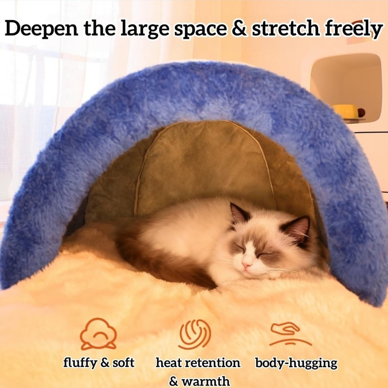 NEW cat bed for indoor cats milk jar shaped xl 20.9" x 18.9" x 13.8" polyester 