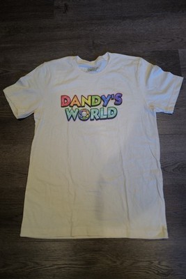 NEW Dandy s World Brand Natural Logo Graphic Tee Official Adult Medium Off-White
