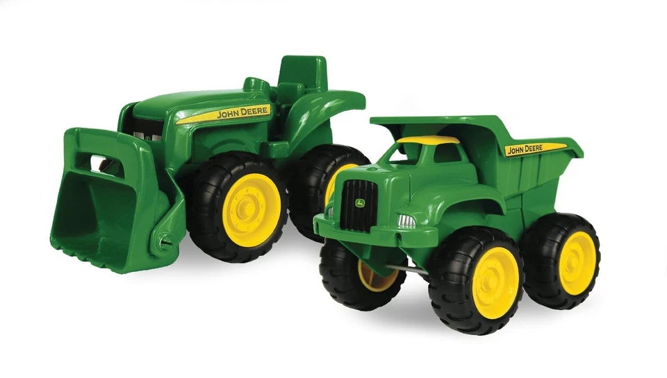 John Deere Camion Benne et Tracteur Jouet de 15,2 cm avec Chargeur, Vert Camion - Photo 2/4