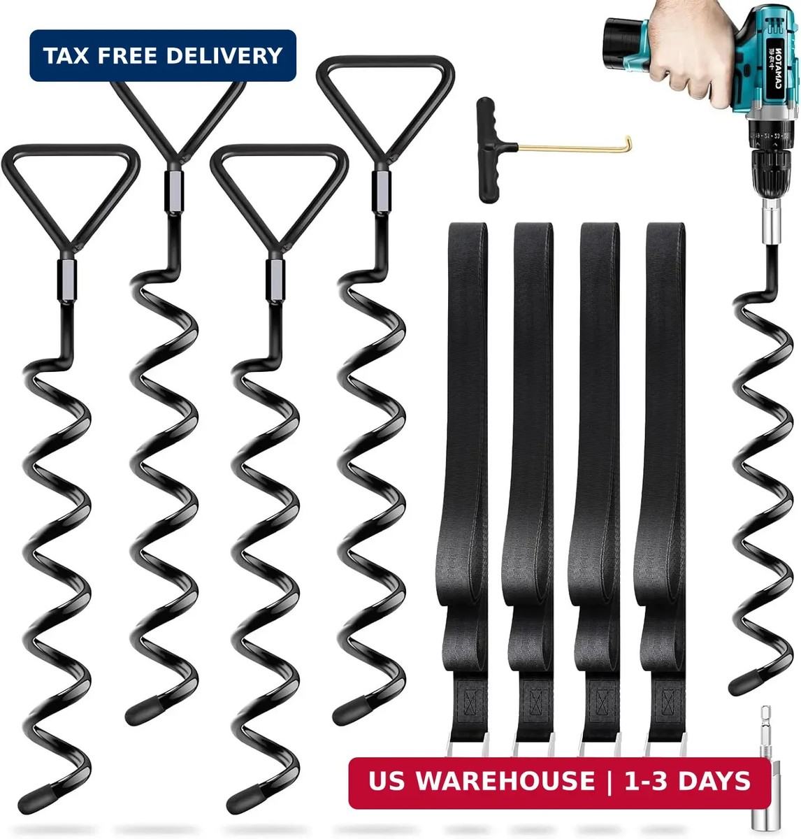 BERG trampoline verankering set