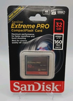 NEW SanDisk Extreme PRO 32GB CompactFlash CF Card 160MB/s Sealed