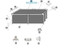 Bestway Ersatzteil Poolstange Horizontal A FüR Steel Pro Pool 221 X 150 X 43 Cm