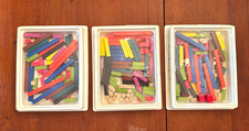 3 COMPLETE SETS OF 74 EACH MUTI-COLOR PLASTIC CUISENAIRE RODS