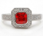  4CT Fire Garnet 925 Solid Sterling Silver Ring Jewelry Sz 7 N2-1 — photo 1