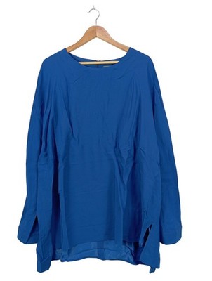 SELECTION BY ULLA POPKEN Langarm-Bluse Damen Bluse Gr. DE 54 blau Casual-Look