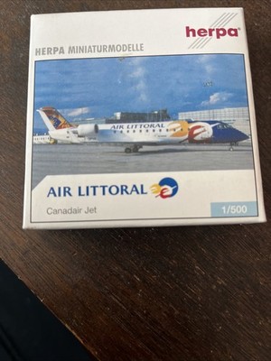 Herpa 513234 - Air Littoral Canadair Jet - 1:500 Scale Diecast Model