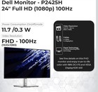 Dell P2425H 24in IPS FHD 1920x1080 100Hz Monitor HDMI DP USB-C Hub — photo 3