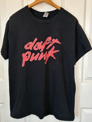 Daft Punk Alive Summer Tour 2006 Graphic Mens Large Shirt Red Black Gildan Music