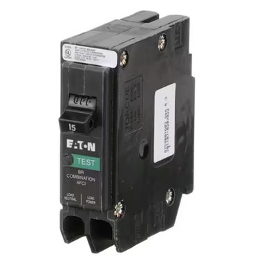 Qty 20Eaton 15 Amp Single-Pole Plug On Neutral Combination AFCI Circuit Breaker