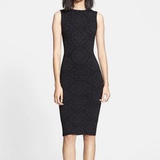 Alice + Olivia 'Penley' Metallic Jacquard Knit Dress Women’s Size Medium