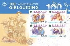 Bequia 2010 - Girl Scouts - Sheet of 4 IMPERF Stamps - MNH