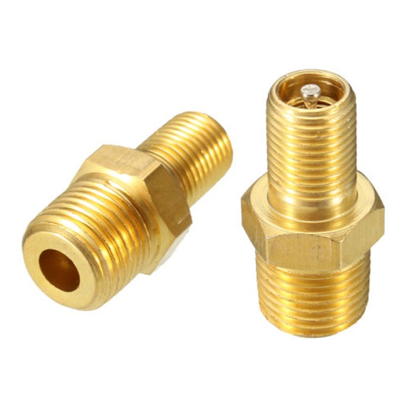 1/4 NPT MPT Solid Brass Air Compressor Hexagonal Tank Fill Valves Replacement