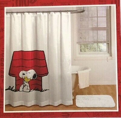 New Peanuts Snoopy Woodstock Cute, Peanuts Fabric Shower Curtain