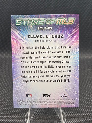 Elly de la Cruz - 2024 Topps Series 1 - Stars of MLB #SMLB-23 (RC) - Bild 2 von 2