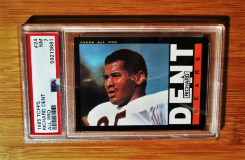 1985 Topps #24 RICHARD DENT Rookie Chicago Bears PSA 7