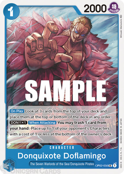 OP02-056 Donquixote Doflamingo Uncommon One Piece TCG Card