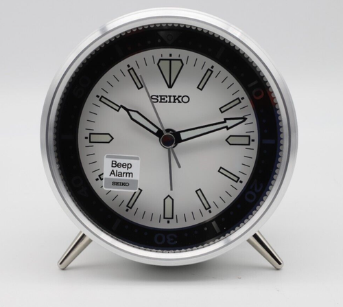 New Seiko Mai T Alarm Clock QXE065S - Picture 4 of 6