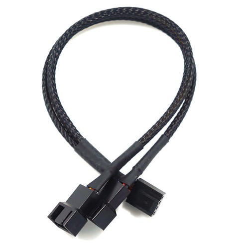 Copper 2/3/4 Way PWM 4Pin/3Pin Computer Connector Fan Power Extension CablEBB$r - Photo 3/5