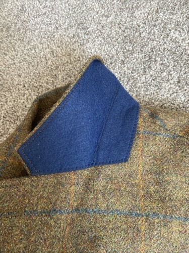 Mallalieus Tweed (M) Valley Mills Overcoat COVERT Coat Jacket Windowpane Raceday - Picture 7 of 9