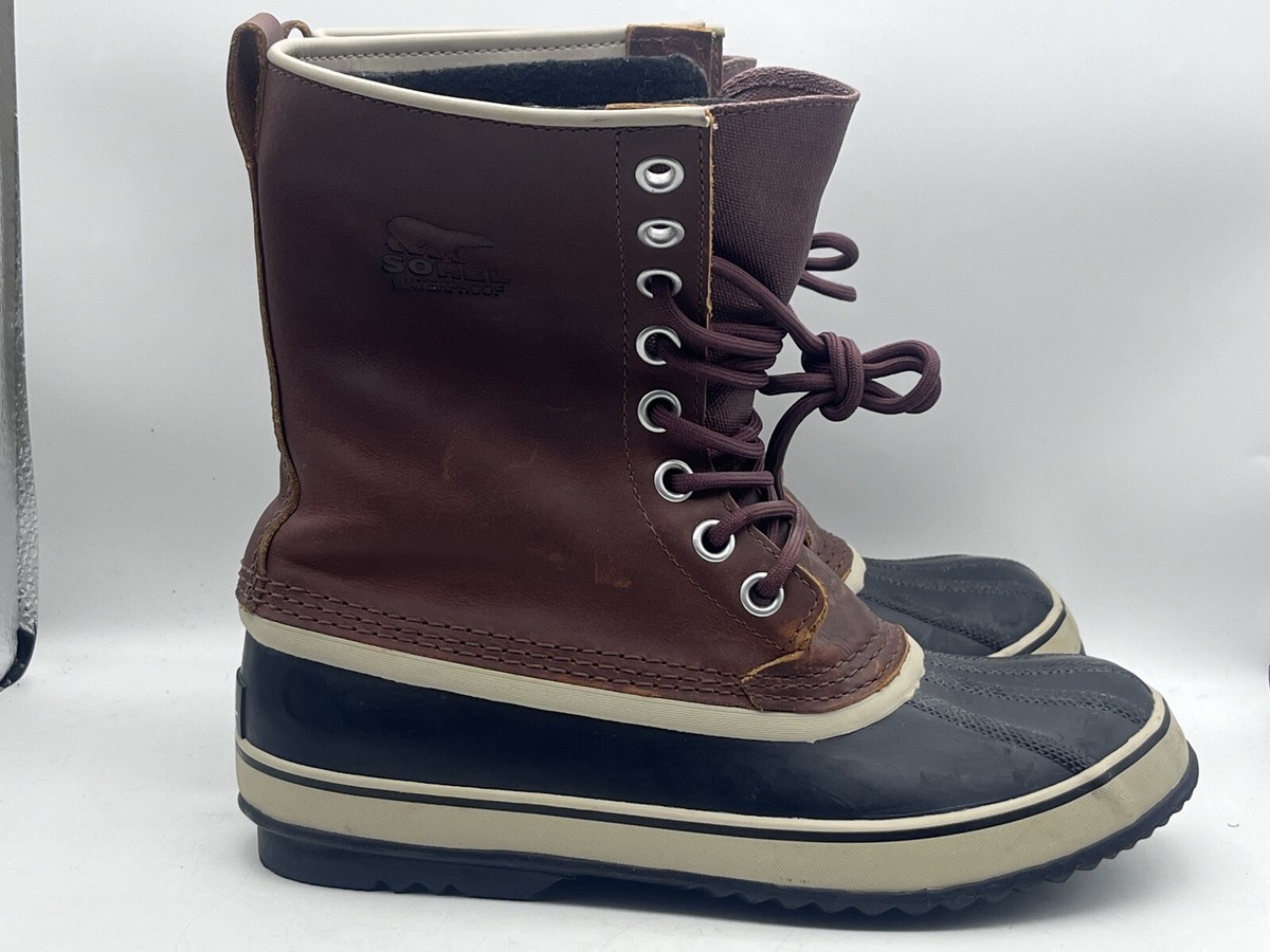 Sorel Womens 1964 Premium Duck Boots Brown Waterproof Leather
