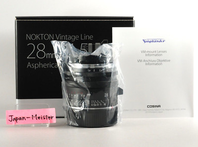 Voigtlander NOKTON Vintage Line Aspherical 28mm F1.5 Type I VM Leica M Black New