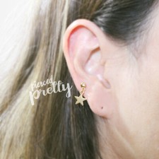 20g 16g Star tragus ear stud, Helix conch cartilage Tragus Labret bar optional 