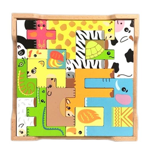 Wooden Fun Puzzle Toy - Educational & Interactive Puzzle Game for Kids - Picture 3 of 5