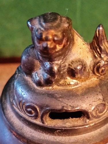 Vintage Incense Burner Cast Metal/Brass Foo Dog Korean - Picture 5 of 9