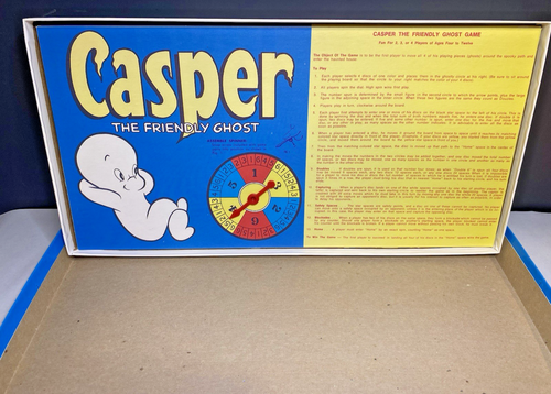 Vintage 1959 Casper The Friendly Ghost Board Game No.4018 Milton Brad Complete - Picture 9 of 13