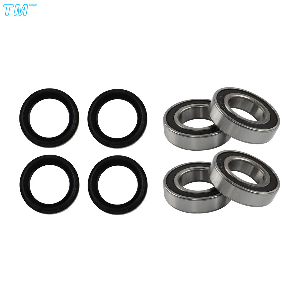 For Yamaha Both Front Wheel Bearing Seal Kit Big Bear Grizzly