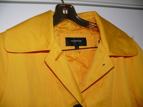 Colebrook Classics Women's Lined Yellow Jacket size S Small Large Buttons NWT - Picture 5 of 12